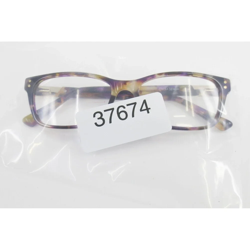 Chelsea Morgan CM 202237 PURP Purple Tortoise Eyeglass Frames 54-16-140